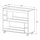 Aparador Buffet Multiuso com Adega e Rodízio Cantinho do Café Sala Cozinha Recepção Decoração Retrô