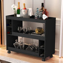 Aparador Buffet Multiuso com Adega e Rodízio Cantinho do Café Sala Cozinha Recepção Decoração Retrô