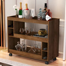 Aparador Buffet Multiuso com Adega e Rodízio Cantinho do Café Sala Cozinha Recepção Decoração Retrô