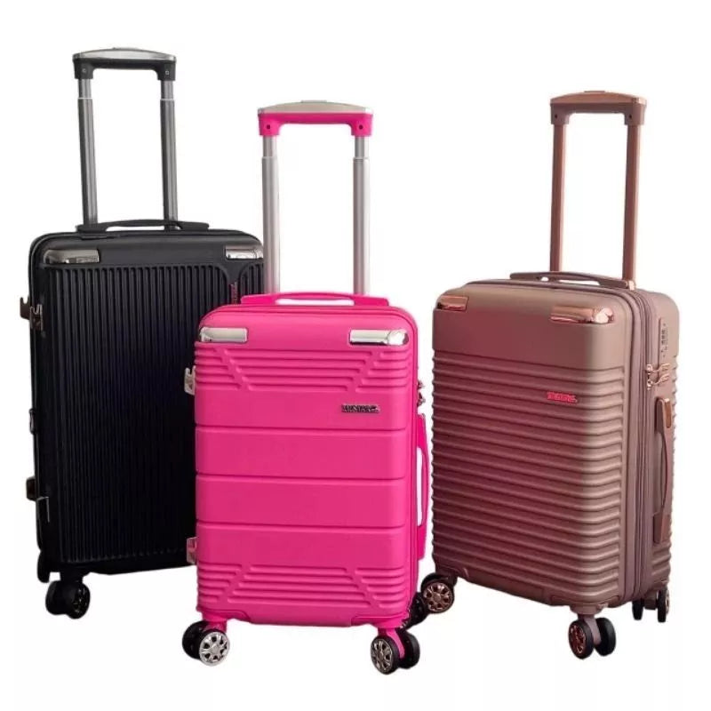 Mala De Bordo Linha Premium 10KG, Zíper Dupla,Rodinha Dupla 360°,Cadeado Embutido,Material Leve ABS