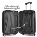 Mala De Bordo Linha Premium 10KG, Zíper Dupla,Rodinha Dupla 360°,Cadeado Embutido,Material Leve ABS