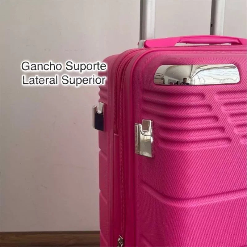 Mala De Bordo Linha Premium 10KG, Zíper Dupla,Rodinha Dupla 360°,Cadeado Embutido,Material Leve ABS