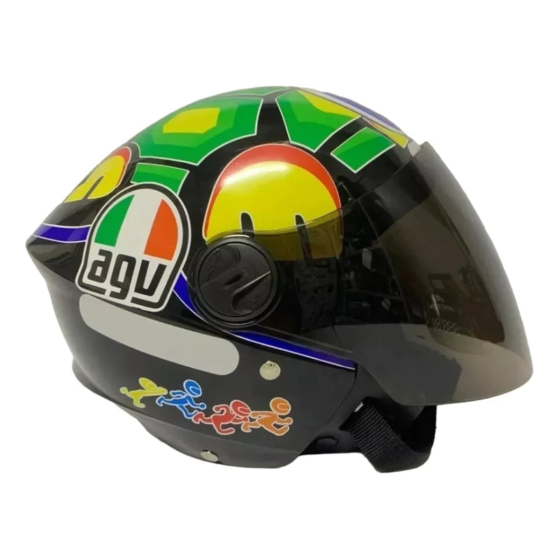 Capacete Aberto Personalizado New Liberty 3 Tartaruga Viseira Fumê