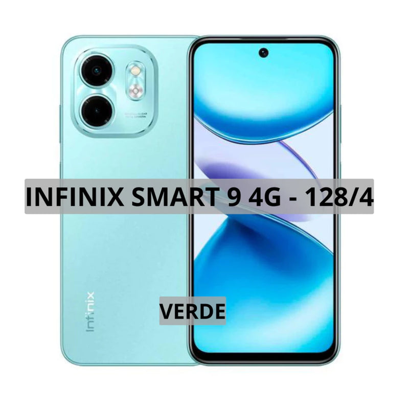 Infinix Smart 9, 128GB 4GB RAM, Câmera 13MP, Processador Mediatek Hélio G81, Bateria 5000MAH, Versão global, Lacrado
