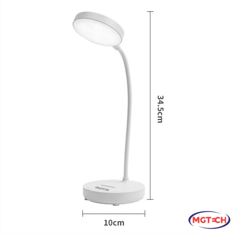 Luminária Abajur de Mesa LED Luz Recarregável Touch Haste Flexível Lâmpada De Estudo Sem Fio BigTech