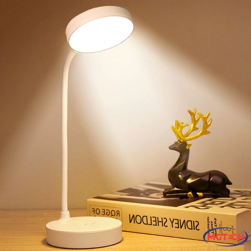 Luminária Abajur de Mesa LED Luz Recarregável Touch Haste Flexível Lâmpada De Estudo Sem Fio BigTech
