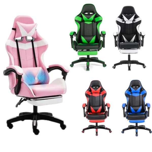 Cadeira Gamer acompanha brinde massageador Ergonômica Com Apoio Pés home office