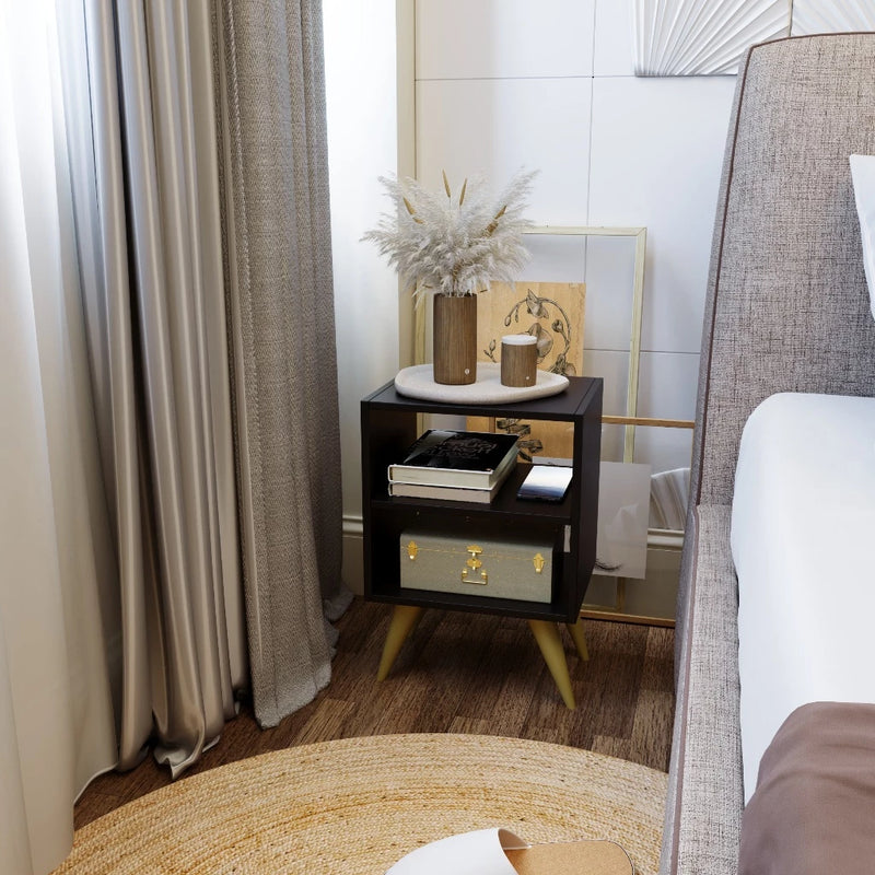 Mesa de Cabeceira Retro para Quarto Casal ou Solteiro Nicho Decoração Palma