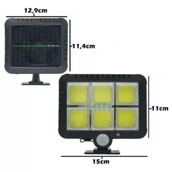 Luz Solar de Parede 20W com Sensor Independente - Iluminação Externa Eficiente e Sustentável