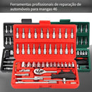 40 Peças / 46 Peças Jogo De Chave Catraca Caixa De Ferramentas Completa Reversível Soquetes Maleta