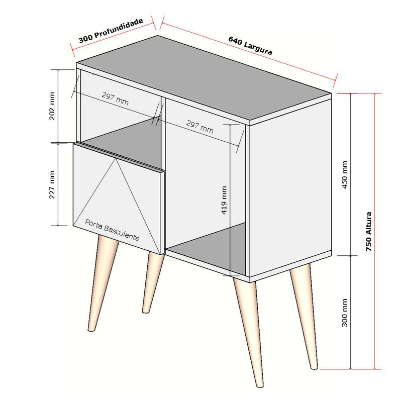 Aparador Buffet Multiuso Retrô Cantinho do Café Marrocos