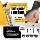 Kit 2  Máquina de Cortar Cabelo Barbeiro Dragão Profissional Elétrica Bateria Recarregável