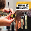 Kit 2  Máquina de Cortar Cabelo Barbeiro Dragão Profissional Elétrica Bateria Recarregável