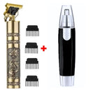 Kit 2  Máquina de Cortar Cabelo Barbeiro Dragão Profissional Elétrica Bateria Recarregável