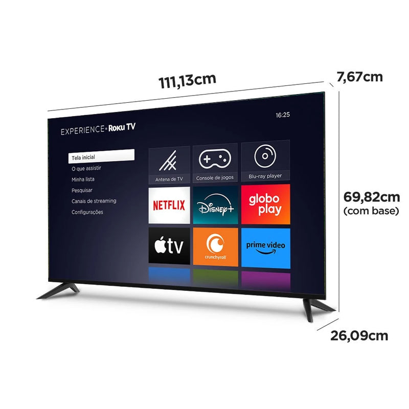Smart TV DLED 50 4K Multi Roku 4HDMI 2USB Wi-Fi