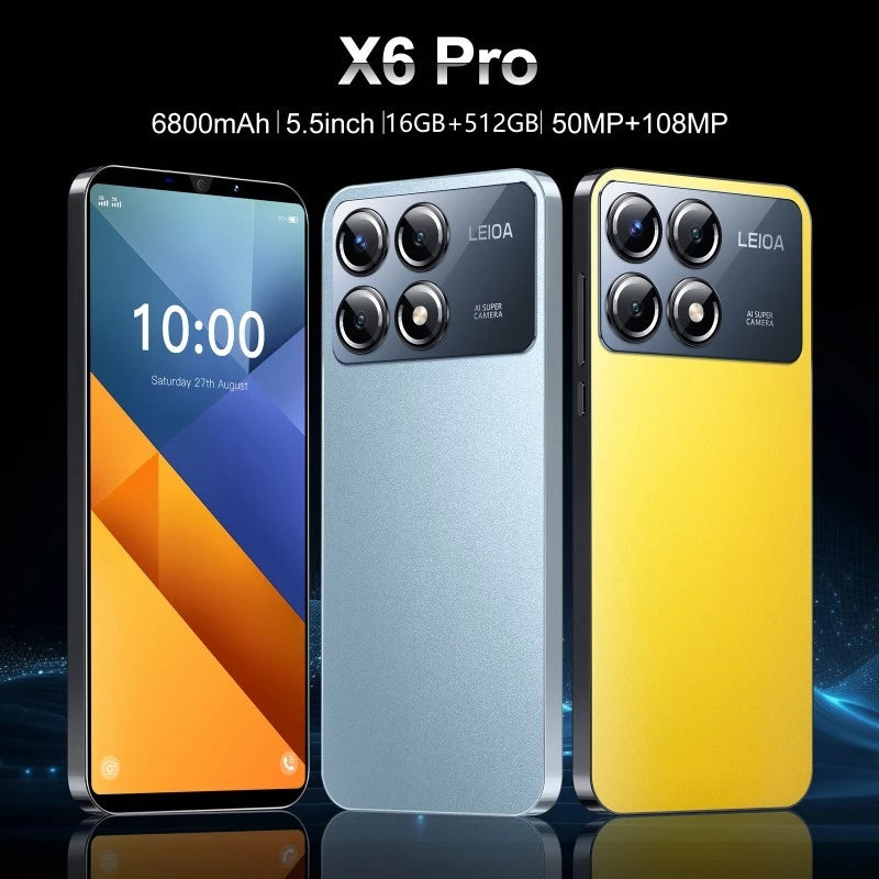 X6 Pro Smartphone 16 + 512 Gb 5.5 Polegadas Android Celular