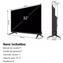 Smart TV 32 polegadas LED HD Wi-Fi TV 60Hz 32wdsnbx 100/240v Android 14