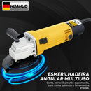 Kit HUAHUO - Furadeira De Impacto E Lixadeira Esmerilhadeira E Serra Tico Tico e Maleta de Transporte Com Acessórios