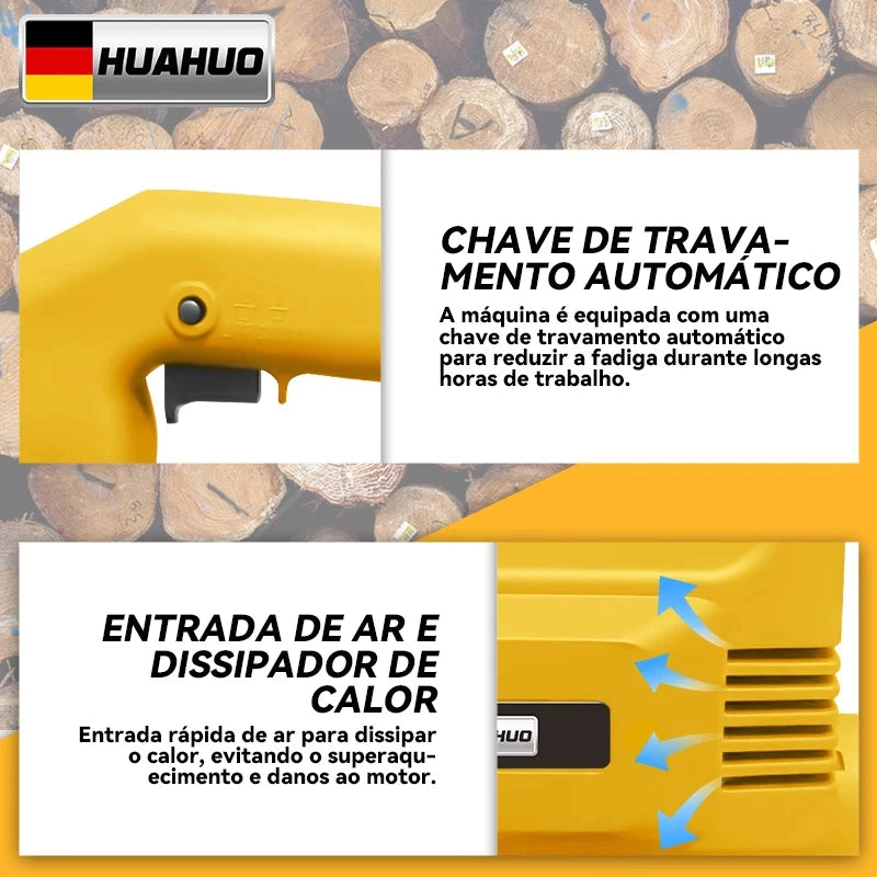 Kit HUAHUO - Furadeira De Impacto E Lixadeira Esmerilhadeira E Serra Tico Tico e Maleta de Transporte Com Acessórios
