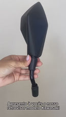 Retrovisor Kawasaki Z400 Z 400 Rosca Honda Yamaha Fixo Haste Curta Esportivo