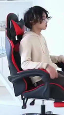 Cadeira Gamer acompanha brinde massageador Ergonômica Com Apoio Pés home office