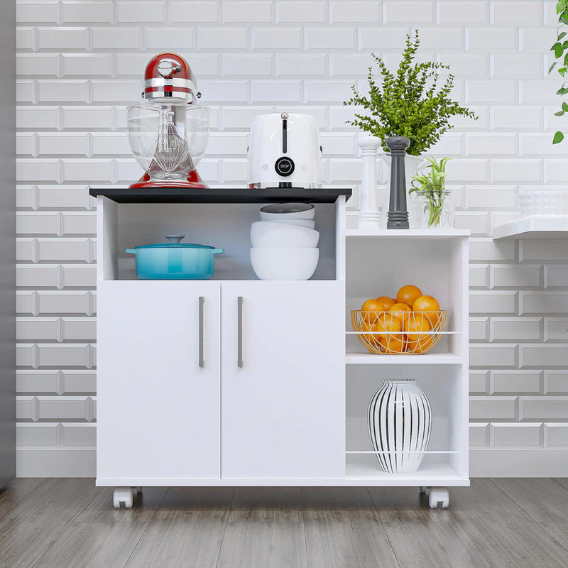 Armário Cozinha Para Microondas ou Forno Elétrico com Rodinhas