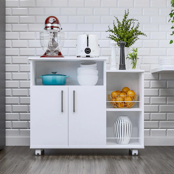 Armário Cozinha Para Microondas ou Forno Elétrico com Rodinhas