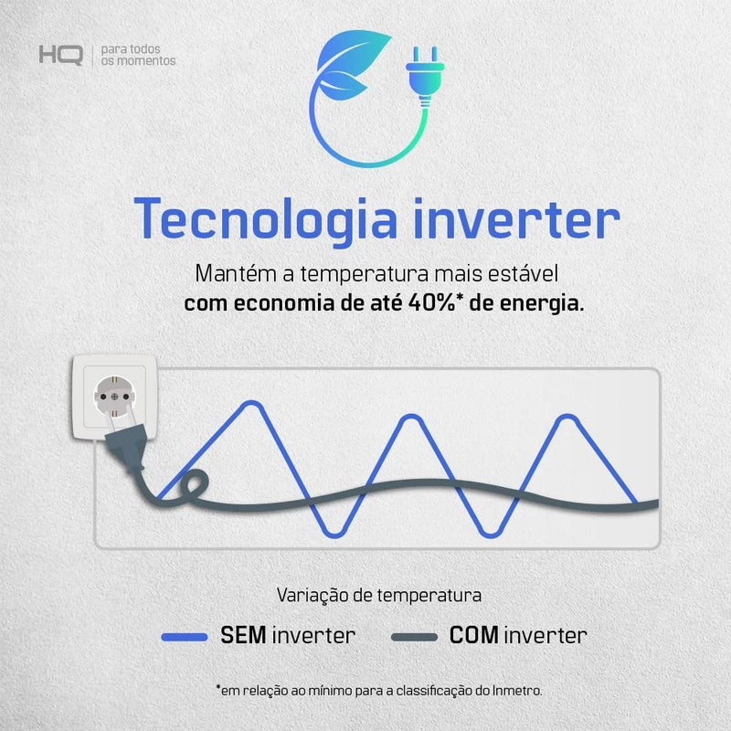 Geladeira Refrigerador HQ Frost Free Inverter Multidoor 426 Litros Cinza