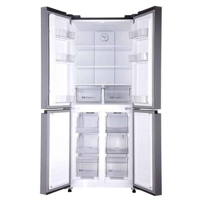 Geladeira Refrigerador HQ Frost Free Inverter Multidoor 426 Litros Cinza
