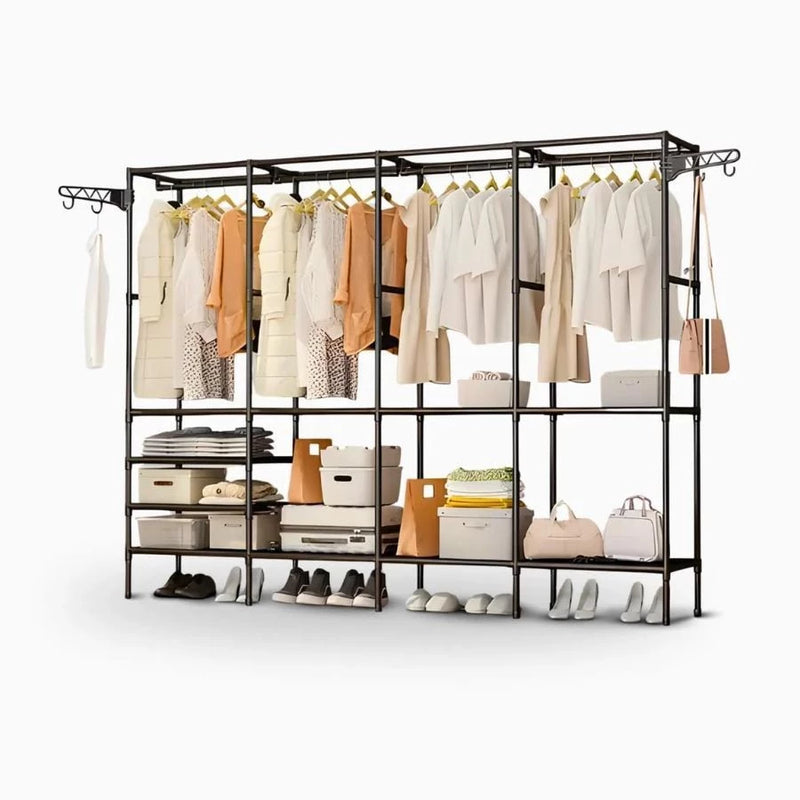 Roupeiro Guarda Roupa Portatil Cabideiro Arara Para Roupa Sapateira Organizador Multiuso Armário