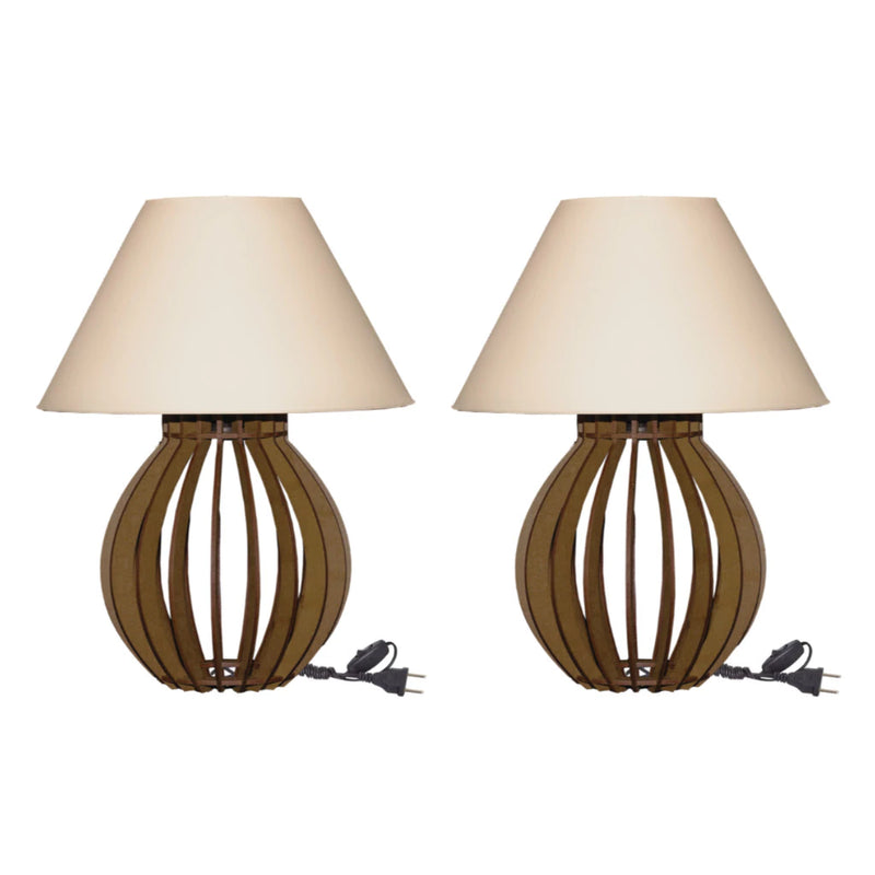 Kit Abajur Luminária De Mdf Para Mesa/Quarto Luminária Mesa