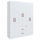 Guarda-Roupa de Solteiro Montevideu 6 Portas 2 Gavetas