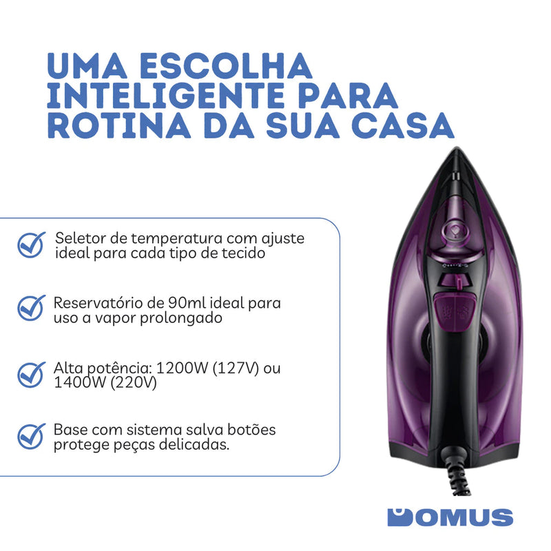 Ferro De Passar Roupas Easy Pass A Vapor Spray 5 Temperaturas Elgin