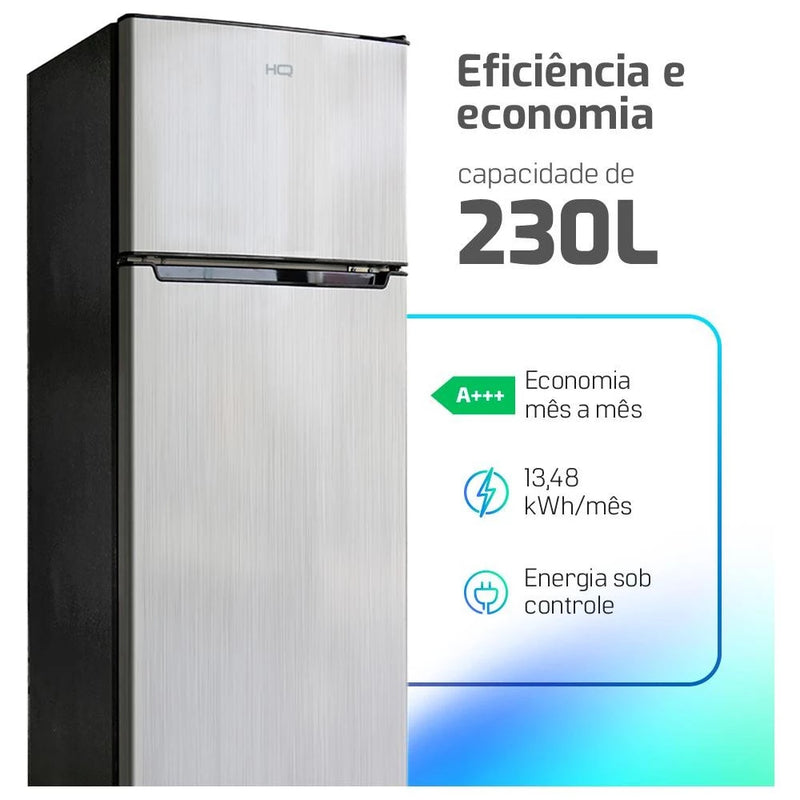 Geladeira Refrigerador HQ Defrost 230 Litros Cinza
