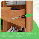 Guarda-roupa Casal 6 Portas 2 Gavetas França Cinamomo/Off White