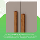 Guarda-roupa Casal 6 Portas 2 Gavetas França Cinamomo/Off White