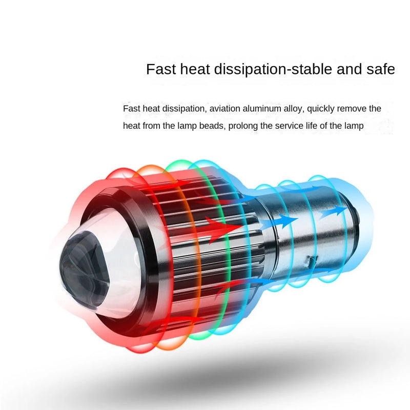 Lâmpadas De Farol De Motocicleta HCC_Howdi-H4/H6 CSP 12V LED Super Brilhante 12000LM