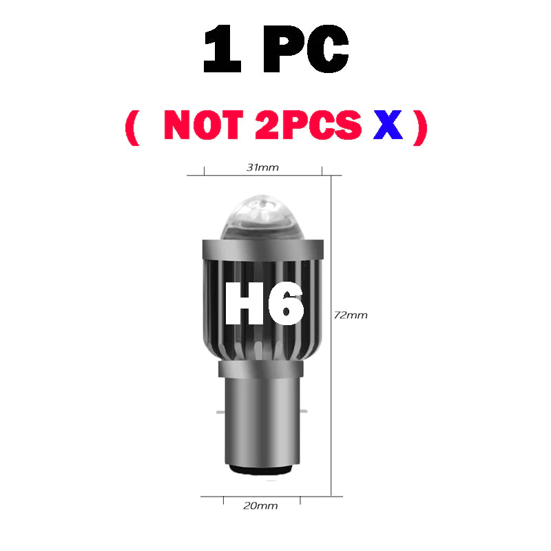 Lâmpadas De Farol De Motocicleta HCC_Howdi-H4/H6 CSP 12V LED Super Brilhante 12000LM